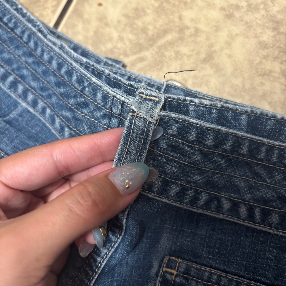Gloria Vanderbilt y2k Cargo Capri Denim Pants Size 8 - Picture 9 of 12